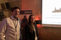Oktober 2019 - Research plus München: Die beiden Vortragenden Beat Fischer (Axinova) und Carolin Kaiser (NIM)